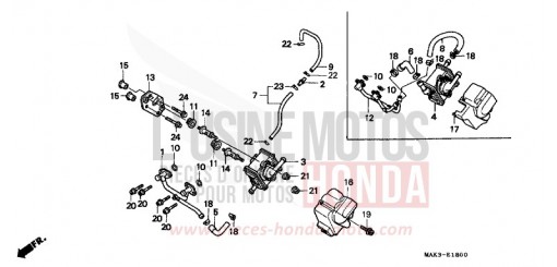 LUFTANSAUGVENTIL (1) SLR650W de 1998